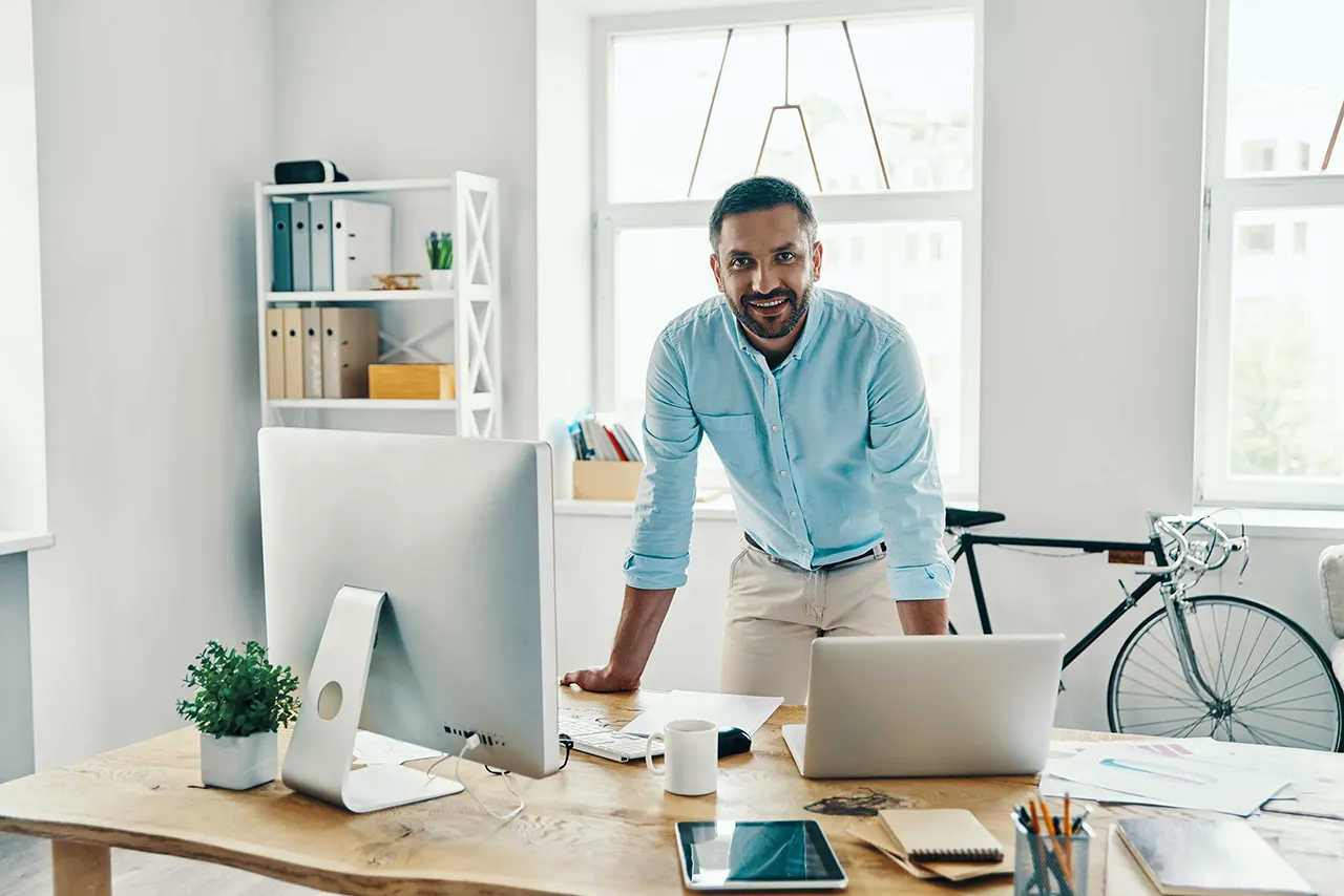 Man standing in office